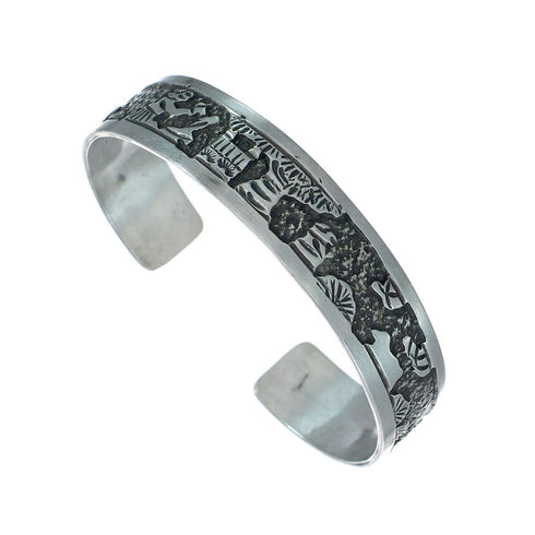 Silver Horse Native American Cuff Bracelet NN20233